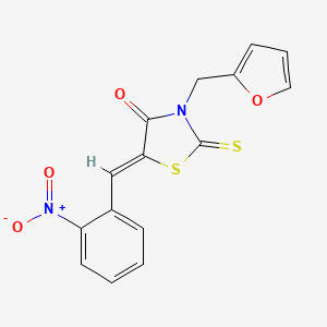 3-(2-furylmethyl)-5-(2-nitrobenzylidene)-2-thioxo-1,3-thiazolidin-4-one