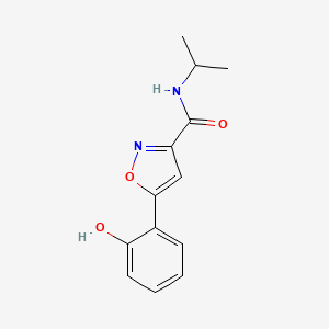 molecular formula C13H14N2O3 B6085544 5-(2-hydroxyphenyl)-N-isopropyl-3-isoxazolecarboxamide 