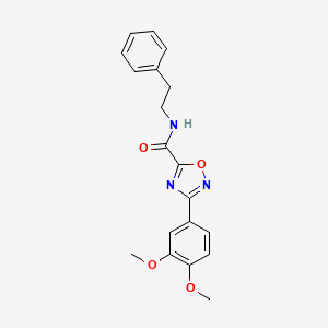 molecular formula C19H19N3O4 B6085547 3-(3,4-dimethoxyphenyl)-N-(2-phenylethyl)-1,2,4-oxadiazole-5-carboxamide 