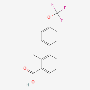 molecular formula C15H11F3O3 B608555 2-甲基-3-(4-三氟甲氧基苯基)苯甲酸 CAS No. 1221722-10-6