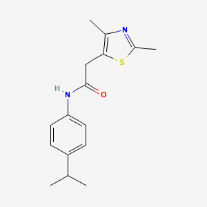 molecular formula C16H20N2OS B6085555 2-(2,4-dimethyl-1,3-thiazol-5-yl)-N-(4-isopropylphenyl)acetamide 