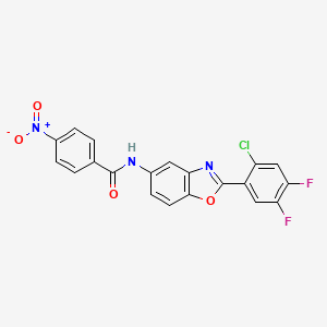 N-[2-(2-chloro-4,5-difluorophenyl)-1,3-benzoxazol-5-yl]-4-nitrobenzamide