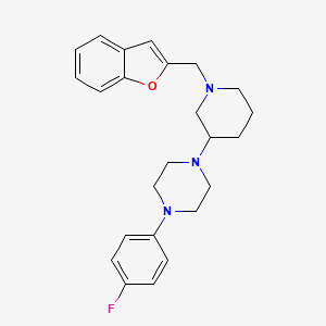molecular formula C24H28FN3O B6085622 1-[1-(1-benzofuran-2-ylmethyl)-3-piperidinyl]-4-(4-fluorophenyl)piperazine 