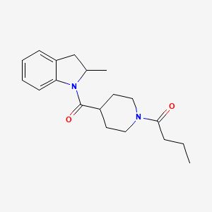 molecular formula C19H26N2O2 B6085647 1-[(1-butyryl-4-piperidinyl)carbonyl]-2-methylindoline 