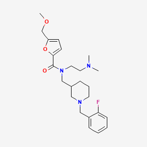 molecular formula C24H34FN3O3 B6085648 N-[2-(dimethylamino)ethyl]-N-{[1-(2-fluorobenzyl)-3-piperidinyl]methyl}-5-(methoxymethyl)-2-furamide 