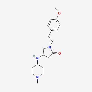 molecular formula C19H29N3O2 B6085655 1-[2-(4-methoxyphenyl)ethyl]-4-[(1-methyl-4-piperidinyl)amino]-2-pyrrolidinone 