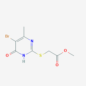methyl [(5-bromo-4-hydroxy-6-methyl-2-pyrimidinyl)thio]acetate