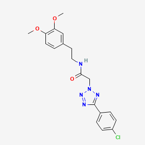 molecular formula C19H20ClN5O3 B6085666 2-[5-(4-chlorophenyl)-2H-tetrazol-2-yl]-N-[2-(3,4-dimethoxyphenyl)ethyl]acetamide 