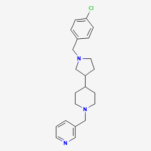 molecular formula C22H28ClN3 B6085705 3-({4-[1-(4-chlorobenzyl)-3-pyrrolidinyl]-1-piperidinyl}methyl)pyridine 