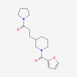 molecular formula C17H24N2O3 B6085723 1-(2-furoyl)-3-[3-oxo-3-(1-pyrrolidinyl)propyl]piperidine 