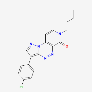 molecular formula C18H16ClN5O B6085770 7-butyl-3-(4-chlorophenyl)pyrazolo[5,1-c]pyrido[4,3-e][1,2,4]triazin-6(7H)-one 
