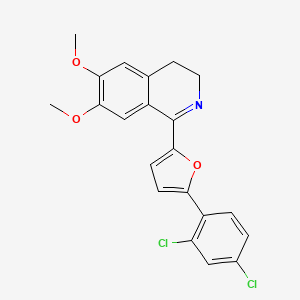 molecular formula C21H17Cl2NO3 B6085781 1-[5-(2,4-dichlorophenyl)-2-furyl]-6,7-dimethoxy-3,4-dihydroisoquinoline 