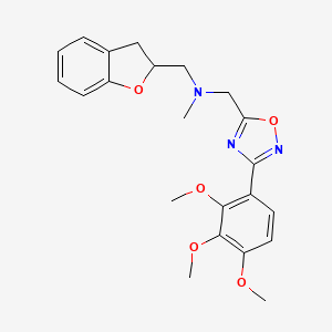 molecular formula C22H25N3O5 B6085783 (2,3-dihydro-1-benzofuran-2-ylmethyl)methyl{[3-(2,3,4-trimethoxyphenyl)-1,2,4-oxadiazol-5-yl]methyl}amine 