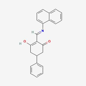 molecular formula C23H19NO2 B6085789 2-[(1-naphthylamino)methylene]-5-phenyl-1,3-cyclohexanedione 