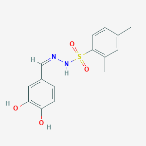 molecular formula C15H16N2O4S B6085810 N'-(3,4-dihydroxybenzylidene)-2,4-dimethylbenzenesulfonohydrazide 