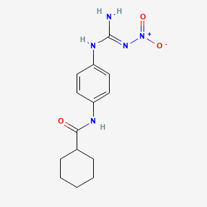 molecular formula C14H19N5O3 B6085818 N-(4-{[amino(nitroimino)methyl]amino}phenyl)cyclohexanecarboxamide 