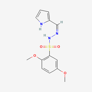 molecular formula C13H15N3O4S B6085833 2,5-dimethoxy-N'-(1H-pyrrol-2-ylmethylene)benzenesulfonohydrazide 