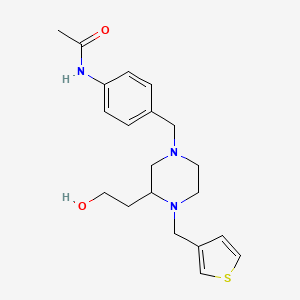 molecular formula C20H27N3O2S B6085835 N-(4-{[3-(2-hydroxyethyl)-4-(3-thienylmethyl)-1-piperazinyl]methyl}phenyl)acetamide 