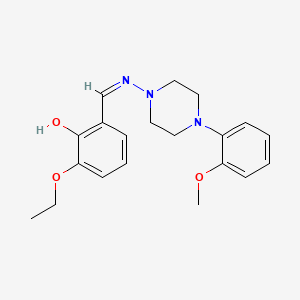 molecular formula C20H25N3O3 B6085852 2-ethoxy-6-({[4-(2-methoxyphenyl)-1-piperazinyl]imino}methyl)phenol 