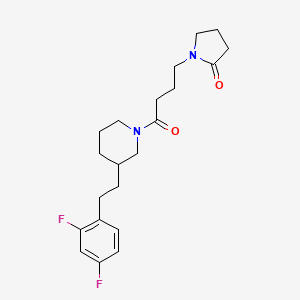 molecular formula C21H28F2N2O2 B6085864 1-(4-{3-[2-(2,4-difluorophenyl)ethyl]-1-piperidinyl}-4-oxobutyl)-2-pyrrolidinone 