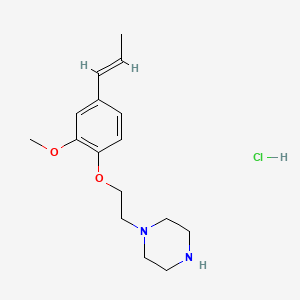 molecular formula C16H25ClN2O2 B6085897 1-{2-[2-methoxy-4-(1-propen-1-yl)phenoxy]ethyl}piperazine hydrochloride 
