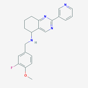 molecular formula C21H21FN4O B6085922 N-(3-fluoro-4-methoxybenzyl)-2-(3-pyridinyl)-5,6,7,8-tetrahydro-5-quinazolinamine 
