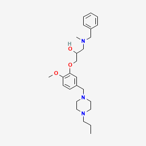 molecular formula C26H39N3O3 B6085940 1-[benzyl(methyl)amino]-3-{2-methoxy-5-[(4-propyl-1-piperazinyl)methyl]phenoxy}-2-propanol 