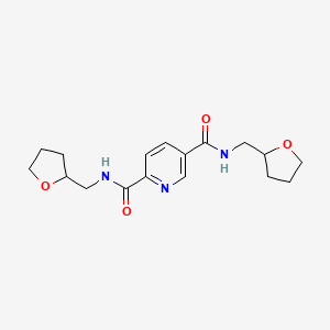 molecular formula C17H23N3O4 B6085944 N,N'-bis(tetrahydro-2-furanylmethyl)-2,5-pyridinedicarboxamide 