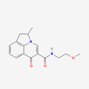 molecular formula C16H18N2O3 B6085980 N-(2-methoxyethyl)-2-methyl-6-oxo-1,2-dihydro-6H-pyrrolo[3,2,1-ij]quinoline-5-carboxamide 