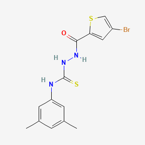 molecular formula C14H14BrN3OS2 B6085990 2-[(4-bromo-2-thienyl)carbonyl]-N-(3,5-dimethylphenyl)hydrazinecarbothioamide 