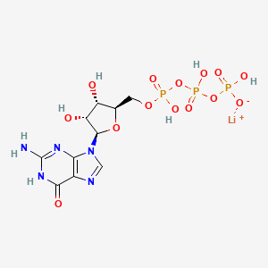 molecular formula C10H14Li2N5O14P3 B608600 三磷酸锂鸟嘌呤 CAS No. 85737-04-8