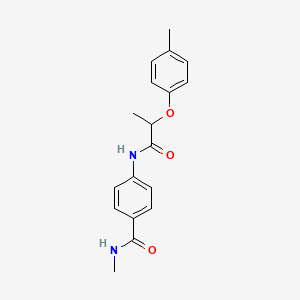 molecular formula C18H20N2O3 B6086005 N-methyl-4-{[2-(4-methylphenoxy)propanoyl]amino}benzamide 