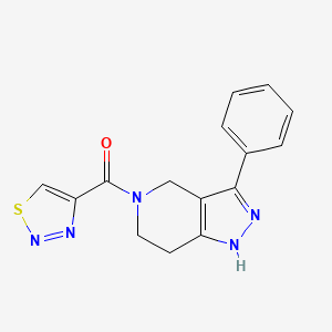 molecular formula C15H13N5OS B6086013 3-phenyl-5-(1,2,3-thiadiazol-4-ylcarbonyl)-4,5,6,7-tetrahydro-1H-pyrazolo[4,3-c]pyridine 