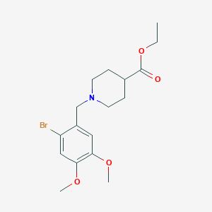 molecular formula C17H24BrNO4 B6086035 ethyl 1-(2-bromo-4,5-dimethoxybenzyl)-4-piperidinecarboxylate CAS No. 4177-73-5