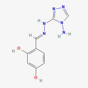 molecular formula C9H10N6O2 B6086052 2,4-dihydroxybenzaldehyde (4-amino-4H-1,2,4-triazol-3-yl)hydrazone 