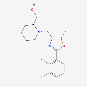 (1-{[2-(2,3-difluorophenyl)-5-methyl-1,3-oxazol-4-yl]methyl}-2-piperidinyl)methanol