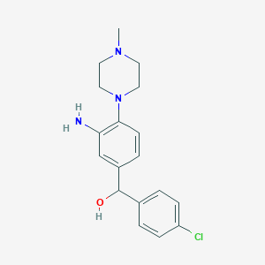 molecular formula C18H22ClN3O B6086103 [3-amino-4-(4-methyl-1-piperazinyl)phenyl](4-chlorophenyl)methanol 