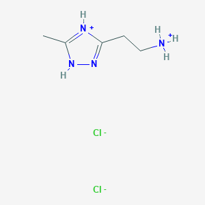 molecular formula C5H12Cl2N4 B6086111 [2-(5-methyl-1H-1,2,4-triazol-3-yl)ethyl]amine dihydrochloride 