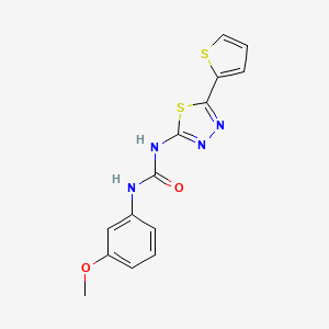 molecular formula C14H12N4O2S2 B6086122 N-(3-methoxyphenyl)-N'-[5-(2-thienyl)-1,3,4-thiadiazol-2-yl]urea 