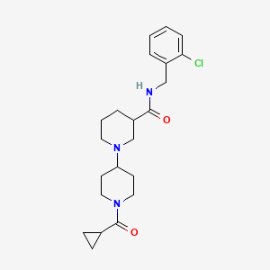 molecular formula C22H30ClN3O2 B6086135 N-(2-chlorobenzyl)-1'-(cyclopropylcarbonyl)-1,4'-bipiperidine-3-carboxamide 
