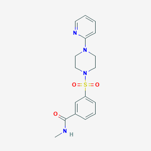molecular formula C17H20N4O3S B6086170 N-methyl-3-{[4-(2-pyridinyl)-1-piperazinyl]sulfonyl}benzamide 