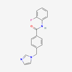 molecular formula C17H14FN3O B6086186 N-(2-fluorophenyl)-4-(1H-imidazol-1-ylmethyl)benzamide 