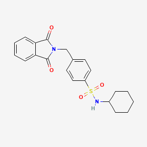 molecular formula C21H22N2O4S B6086199 N-cyclohexyl-4-[(1,3-dioxo-1,3-dihydro-2H-isoindol-2-yl)methyl]benzenesulfonamide 