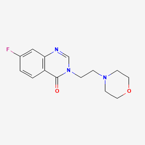 molecular formula C14H16FN3O2 B6086209 7-fluoro-3-(2-morpholin-4-ylethyl)quinazolin-4(3H)-one 