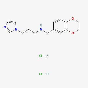 molecular formula C15H21Cl2N3O2 B6086223 N-(2,3-dihydro-1,4-benzodioxin-6-ylmethyl)-3-(1H-imidazol-1-yl)propan-1-amine dihydrochloride 