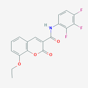 molecular formula C18H12F3NO4 B6086232 8-ethoxy-2-oxo-N-(2,3,4-trifluorophenyl)-2H-chromene-3-carboxamide 