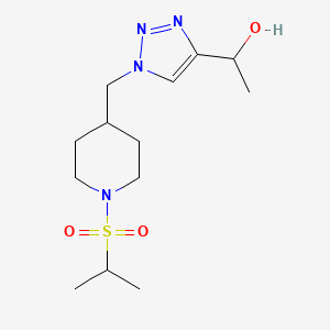 molecular formula C13H24N4O3S B6086284 1-(1-{[1-(isopropylsulfonyl)-4-piperidinyl]methyl}-1H-1,2,3-triazol-4-yl)ethanol 