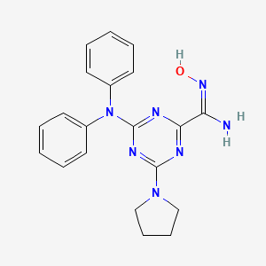 molecular formula C20H21N7O B6086290 4-(diphenylamino)-N'-hydroxy-6-pyrrolidin-1-yl-1,3,5-triazine-2-carboximidamide 