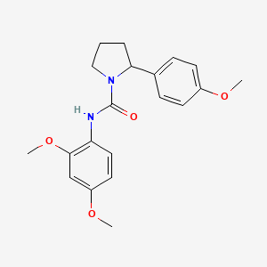 molecular formula C20H24N2O4 B6086292 N-(2,4-dimethoxyphenyl)-2-(4-methoxyphenyl)-1-pyrrolidinecarboxamide 