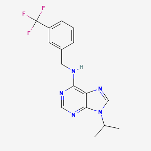 molecular formula C16H16F3N5 B608630 9-异丙基-N-(3-(三氟甲基)苯甲基)-9H-嘌呤-6-胺 CAS No. 1353867-91-0